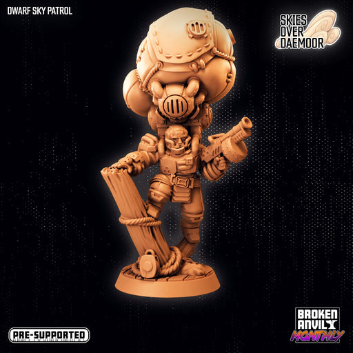 Dwarf Sky Patrol A | Skies Over Daemoor | Tabletop RPG Miniature TabletopXtra