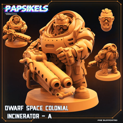 Dwarf Space Colonial Incinerator A | Skull Hunters V Space Rambutan | Sci-Fi Miniature | Papsikels TabletopXtra