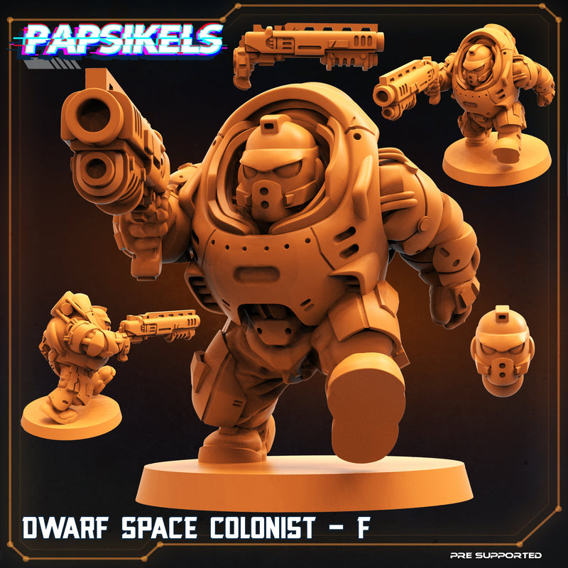 Dwarf Space Colonist Miniatures | Skull Hunters V Space Rambutan | Sci-Fi Miniature | Papsikels TabletopXtra