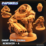 Dwarf Space Colonist Miniatures | Skull Hunters V Space Rambutan | Sci-Fi Miniature | Papsikels TabletopXtra