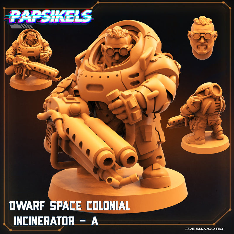 Dwarf Space Colonist Miniatures | Skull Hunters V Space Rambutan | Sci-Fi Miniature | Papsikels TabletopXtra