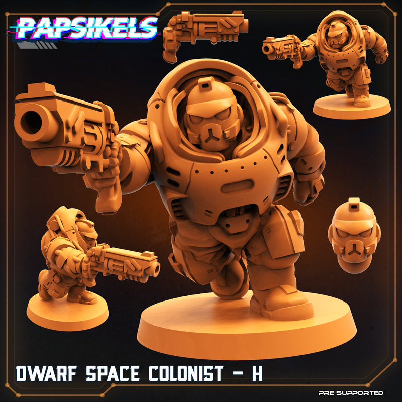 Dwarf Space Colonist Miniatures | Skull Hunters V Space Rambutan | Sci-Fi Miniature | Papsikels TabletopXtra