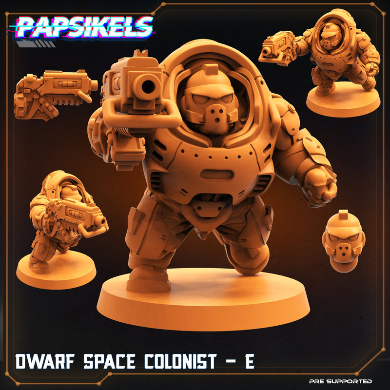 Dwarf Space Colonist Miniatures | Skull Hunters V Space Rambutan | Sci-Fi Miniature | Papsikels TabletopXtra