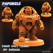 Dwarf Space Colonist Miniatures | Skull Hunters V Space Rambutan | Sci-Fi Miniature | Papsikels TabletopXtra