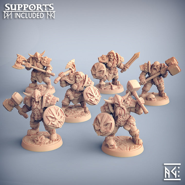 Dwarven Defenders Miniatures (Full Set) | Fantasy D&D Miniature | Artisan Guild TabletopXtra