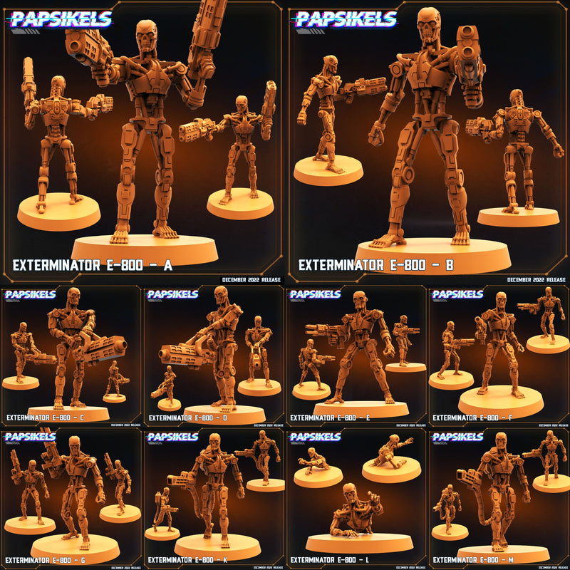 E-800 Exterminator Miniatures | The Exterminator | Sci-Fi Miniature | Papsikels TabletopXtra