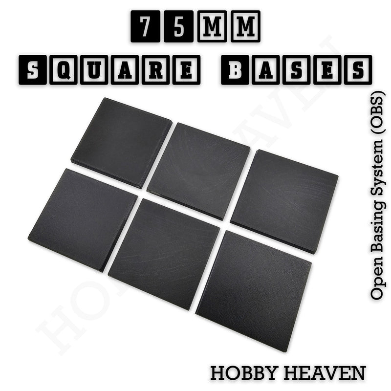 75mm Square Textured Bases 3d Printed