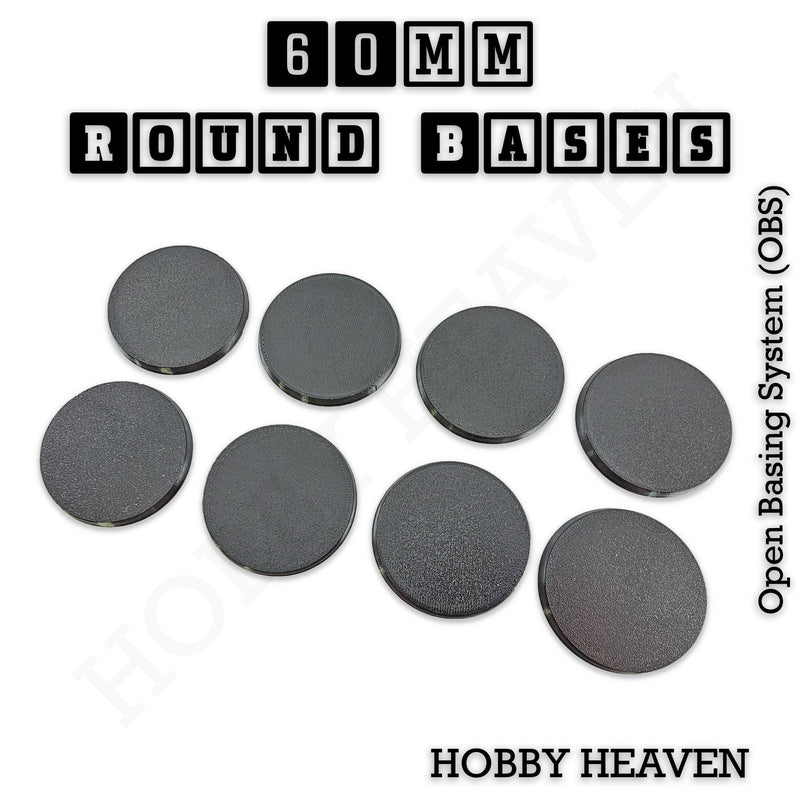 'True' 60mm Round Textured Bases 3d Printed