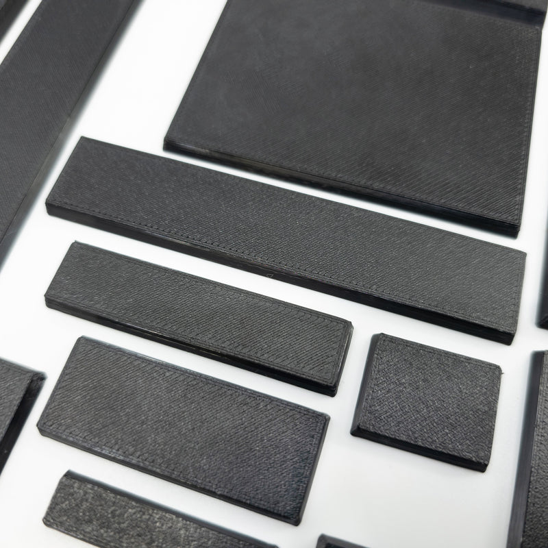 Rectangle Bases Range Sizes - 20x15mm to 75x25mm Small Sizes 3d Print Full Range Tabletop Games