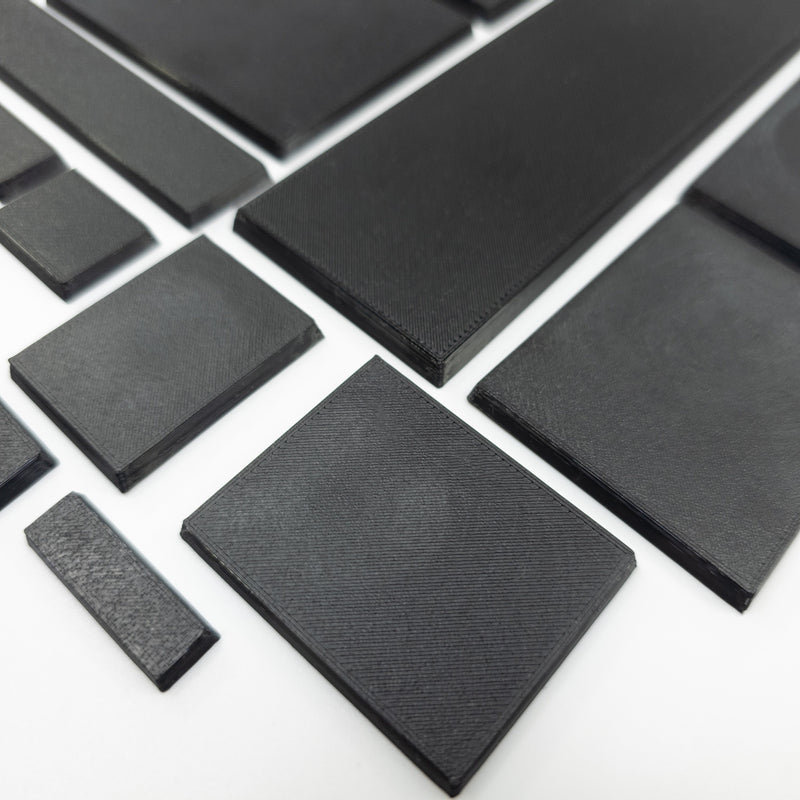 Rectangle Bases Range Sizes - 75x30mm to 125x40mm Medium Sizes 3d Print Full Range Tabletop Games