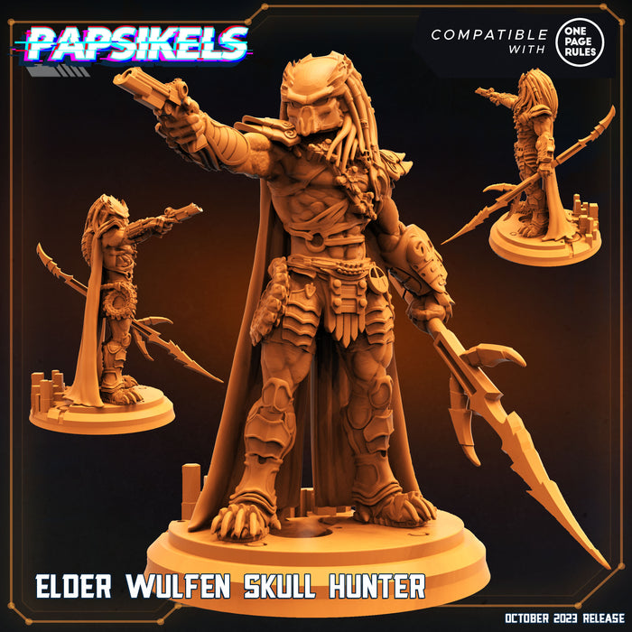 Elder Wulfen Skull Hunter | Skull Hunters | Sci-Fi Miniature | Papsikels