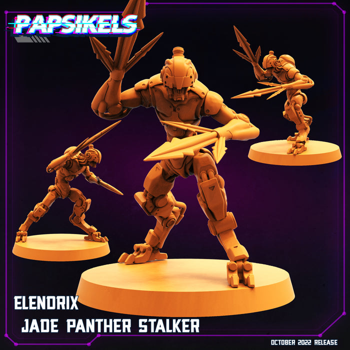 Elendrix Jade Panther Stalker | Cyberpunk | Sci-Fi Miniature | Papsikels