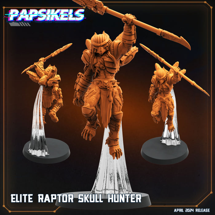 Elite Raptor Skull Hunter | Democracy Troopers | Sci-Fi Miniature | Papsikels