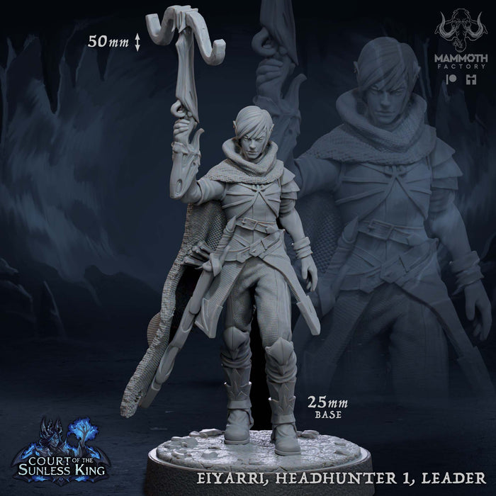 Dralfar Headhunter 1 | Court of the Sunless King | Fantasy Tabletop Miniature | Mammoth Factory