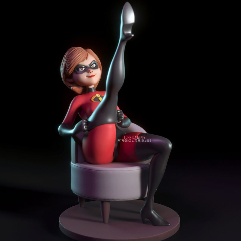 Elastigirl A | Pin-Up Statue Fan Art Miniature Unpainted | Torrida Minis