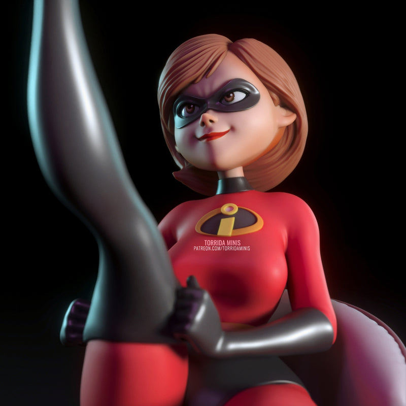 Elastigirl A | Pin-Up Statue Fan Art Miniature Unpainted | Torrida Minis