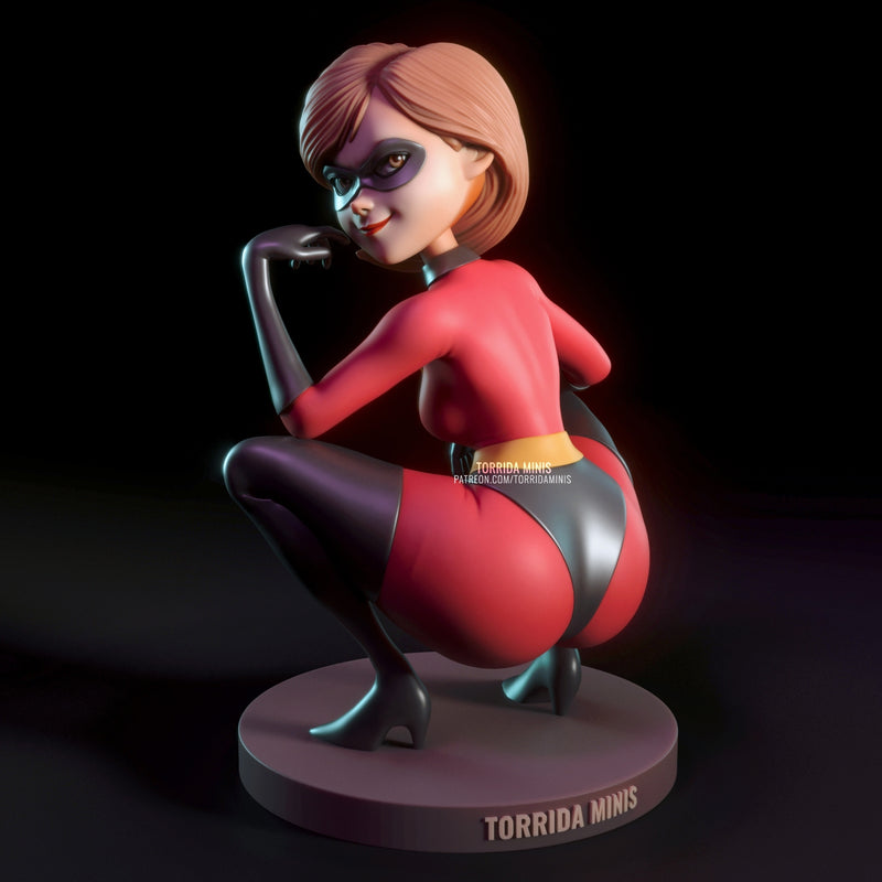 Elastigirl B | Pin-Up Statue Fan Art Miniature Unpainted | Torrida Minis