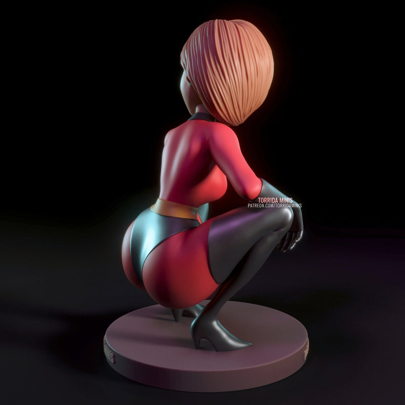Elastigirl B | Pin-Up Statue Fan Art Miniature Unpainted | Torrida Minis