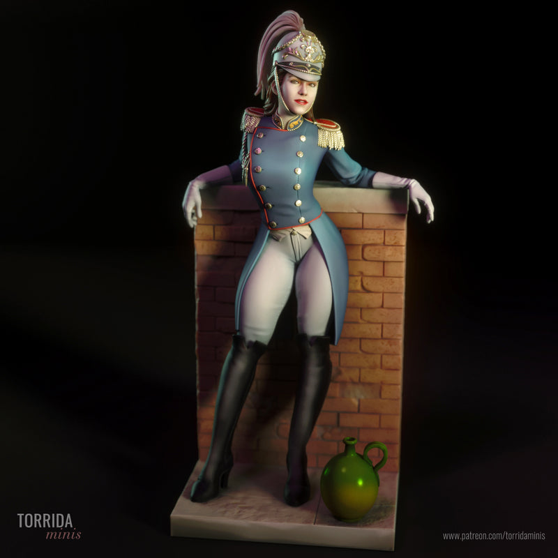 Elis | Pin-Up Statue Fan Art Miniature Unpainted | Torrida Minis