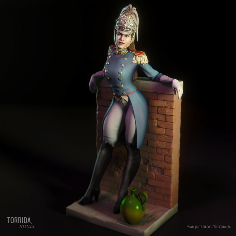 Elis | Pin-Up Statue Fan Art Miniature Unpainted | Torrida Minis