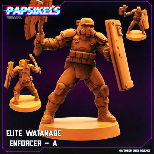 Elite Watanabe Enforcer A | Cyberpunk | Sci-Fi Miniature | Papsikels TabletopXtra