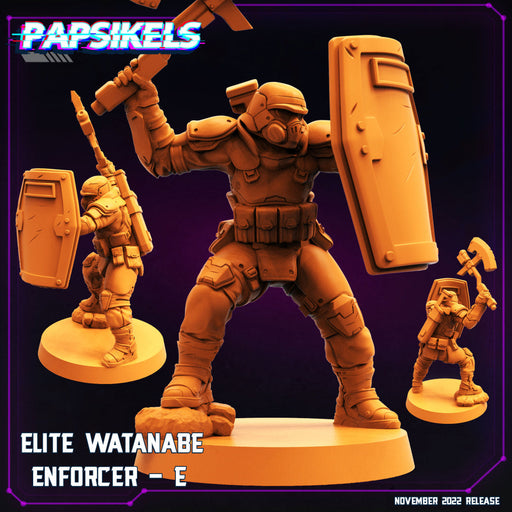 Elite Watanabe Enforcer E | Cyberpunk | Sci-Fi Miniature | Papsikels TabletopXtra