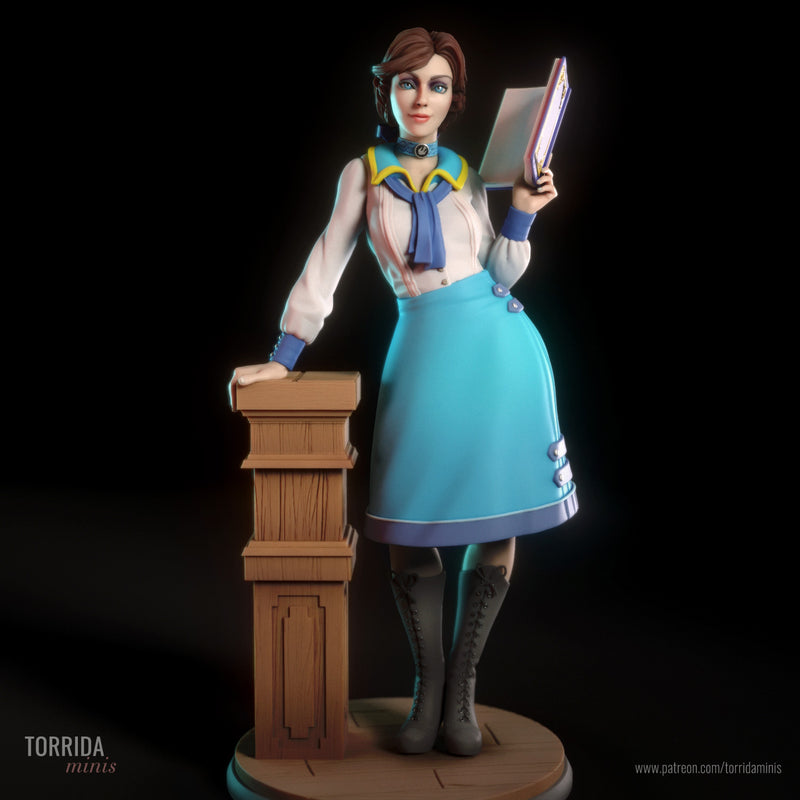Elizabeth | Pin-Up Statue Fan Art Miniature Unpainted | Torrida Minis