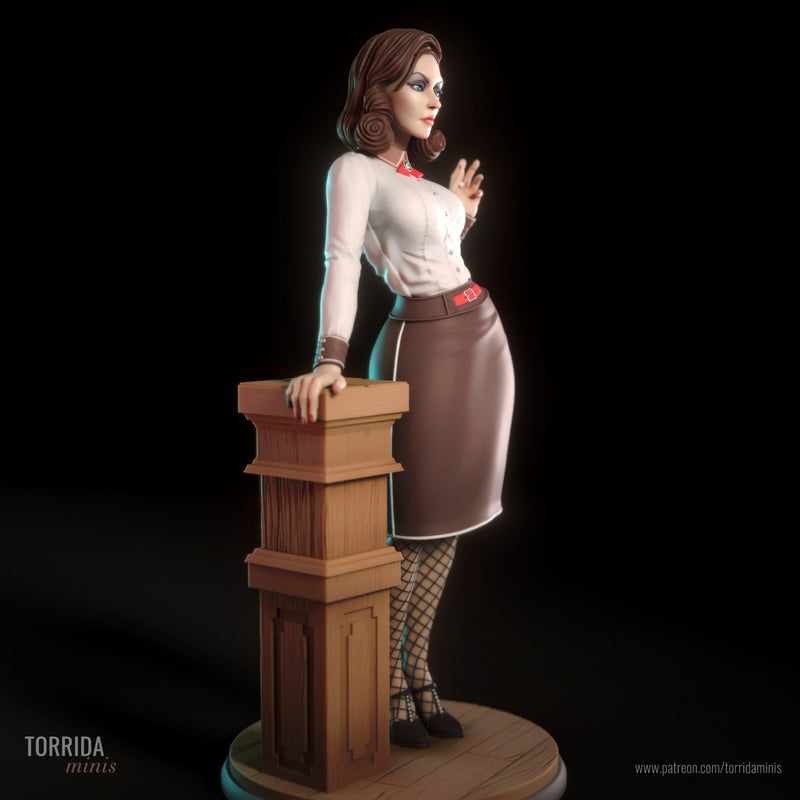Elizabeth (Alt) | Pin-Up Statue Fan Art Miniature Unpainted | Torrida Minis