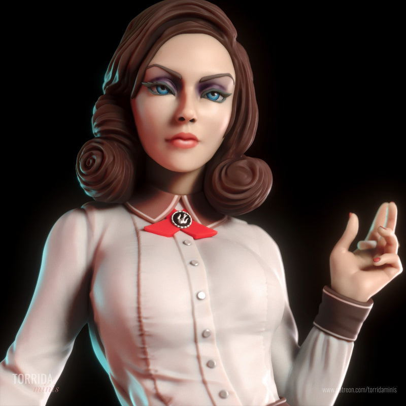 Elizabeth (Alt) | Pin-Up Statue Fan Art Miniature Unpainted | Torrida Minis