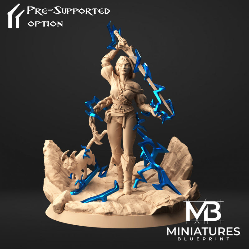 Elvania Bladeslinger | Elementalist | Miniatures Blueprint TabletopXtra