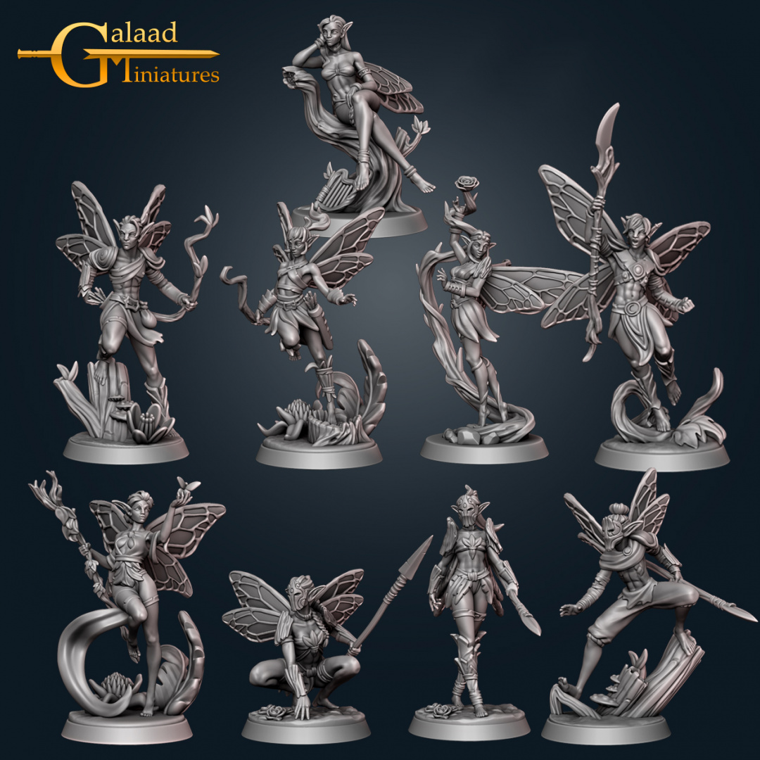 Elven Fairies Miniatures (Full Set) | Fantasy Miniature | Galaad Miniatures TabletopXtra