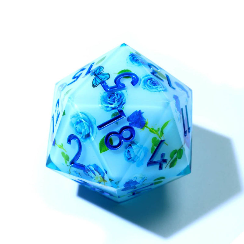 Enchanted China | 50mm D20 | Oversized Art Core Dice | Single Dice