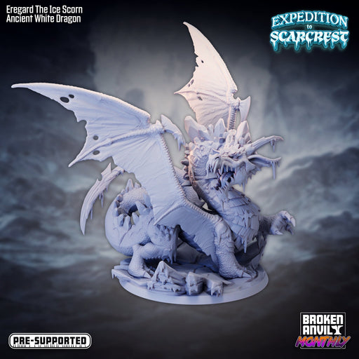 Eregard The Ice Scorn Ancient White Dragon | Expedition to Scarcrest | Tabletop RPG Miniature TabletopXtra