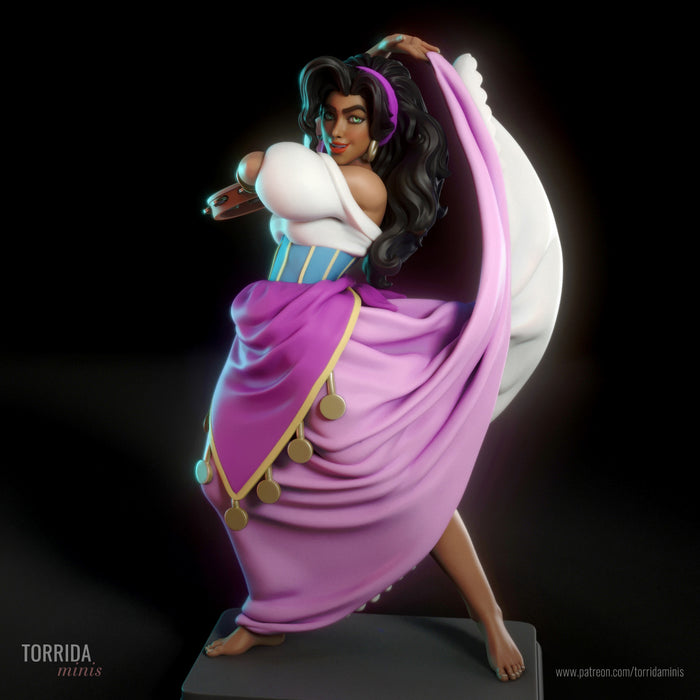 Esmeralda | Pin-Up Statue Fan Art Miniature Unpainted | Torrida Minis