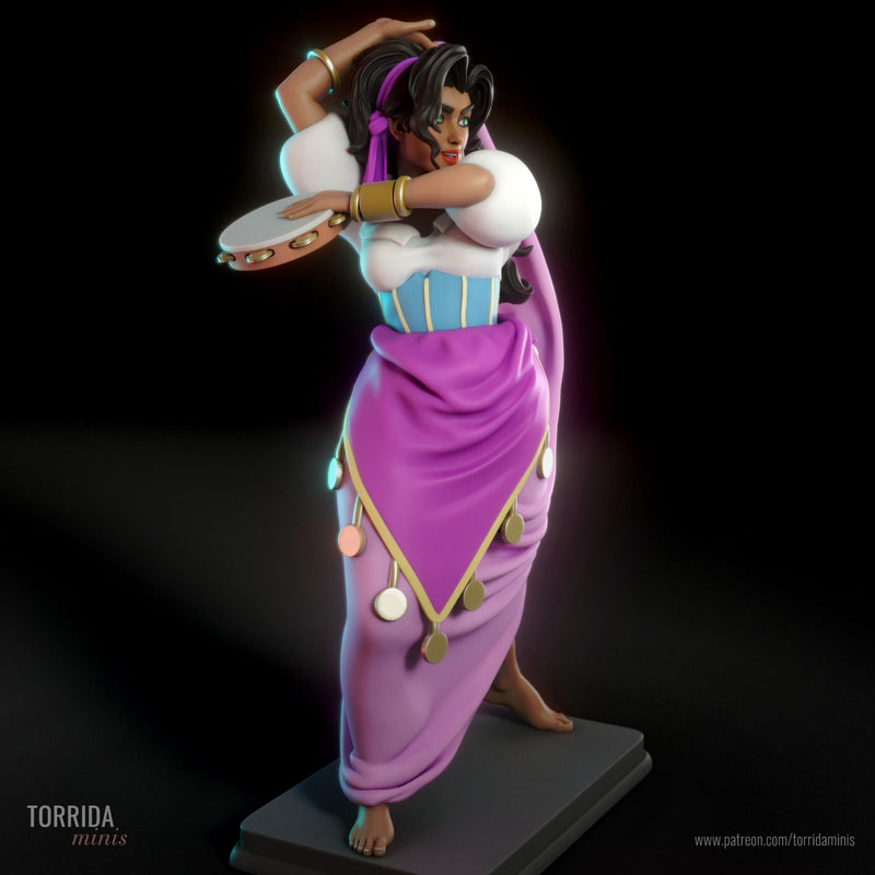 Esmeralda | Pin-Up Statue Fan Art Miniature Unpainted | Torrida Minis
