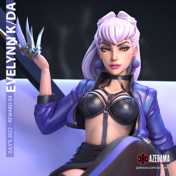 Evelyn | Pin-Up Statue Fan Art Miniature Unpainted | Azerama