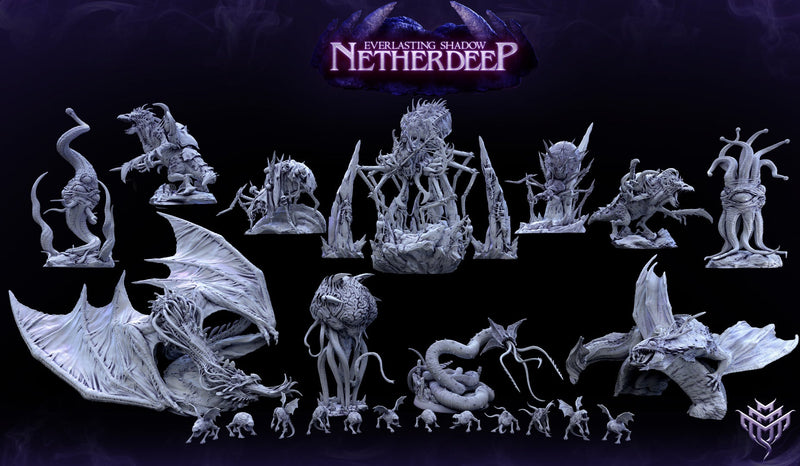 Everlasting Shadow Netherdeep Miniatures (Full Set) | Fantasy Miniature | Mini Monster Mayhem TabletopXtra
