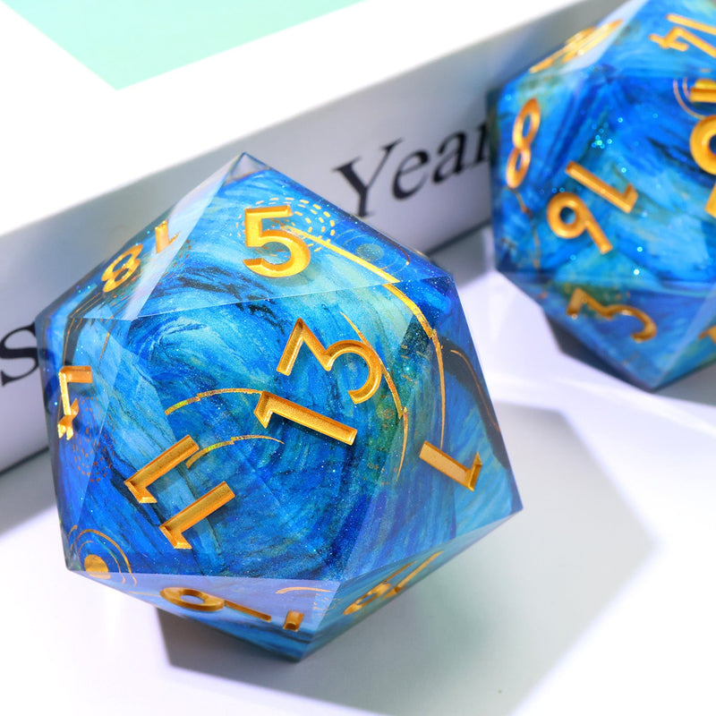 Astral Tide | 50mm D20 | Oversized Art Core Dice