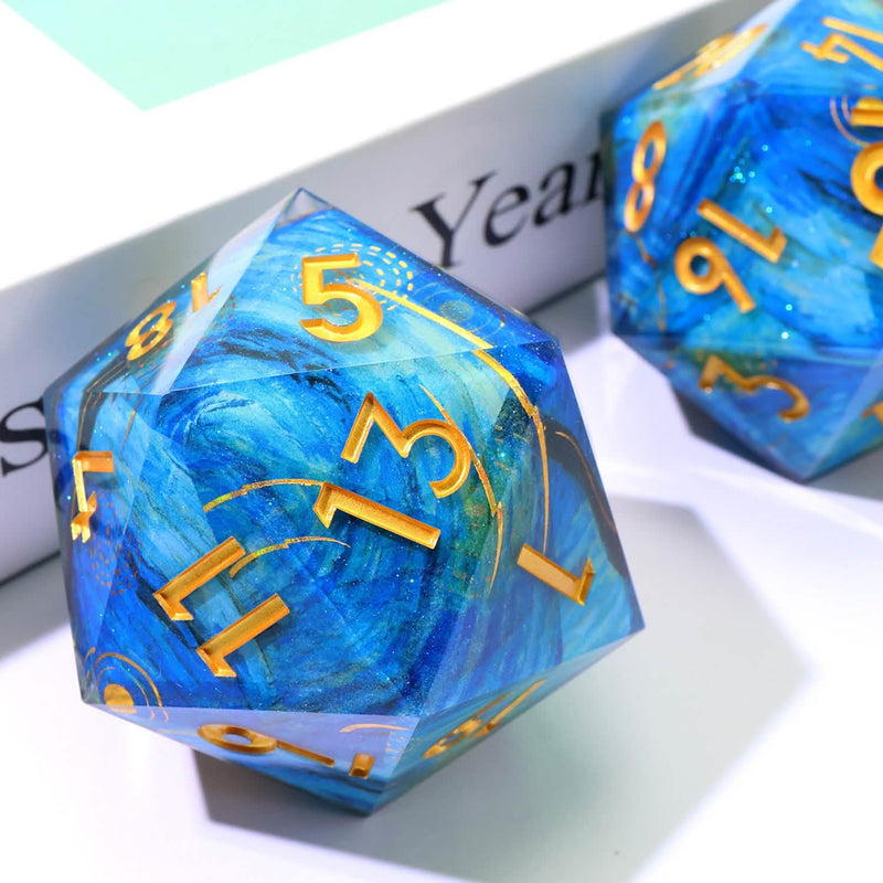 Astral Tide | 50mm D20 | Oversized Art Core Dice | Single Dice