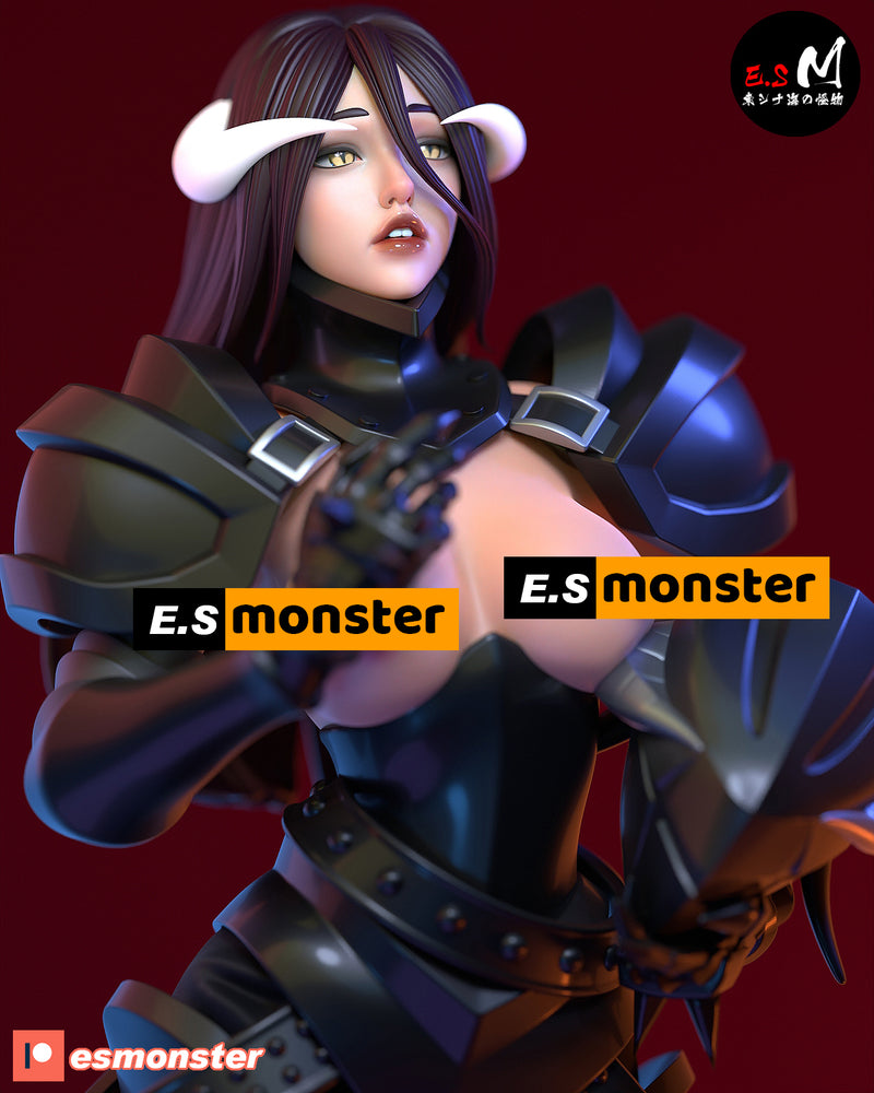Albedo Armoured | Pin-Up Statue Fan Art Miniature Unpainted | E.S Monster