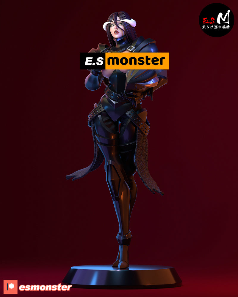 Albedo Armoured | Pin-Up Statue Fan Art Miniature Unpainted | E.S Monster