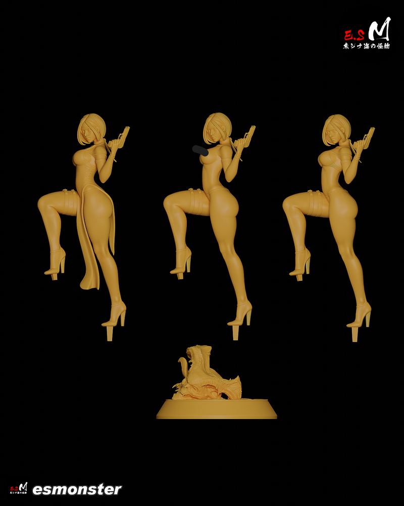 Ada | Pin-Up Statue Fan Art Miniature Unpainted | E.S Monster