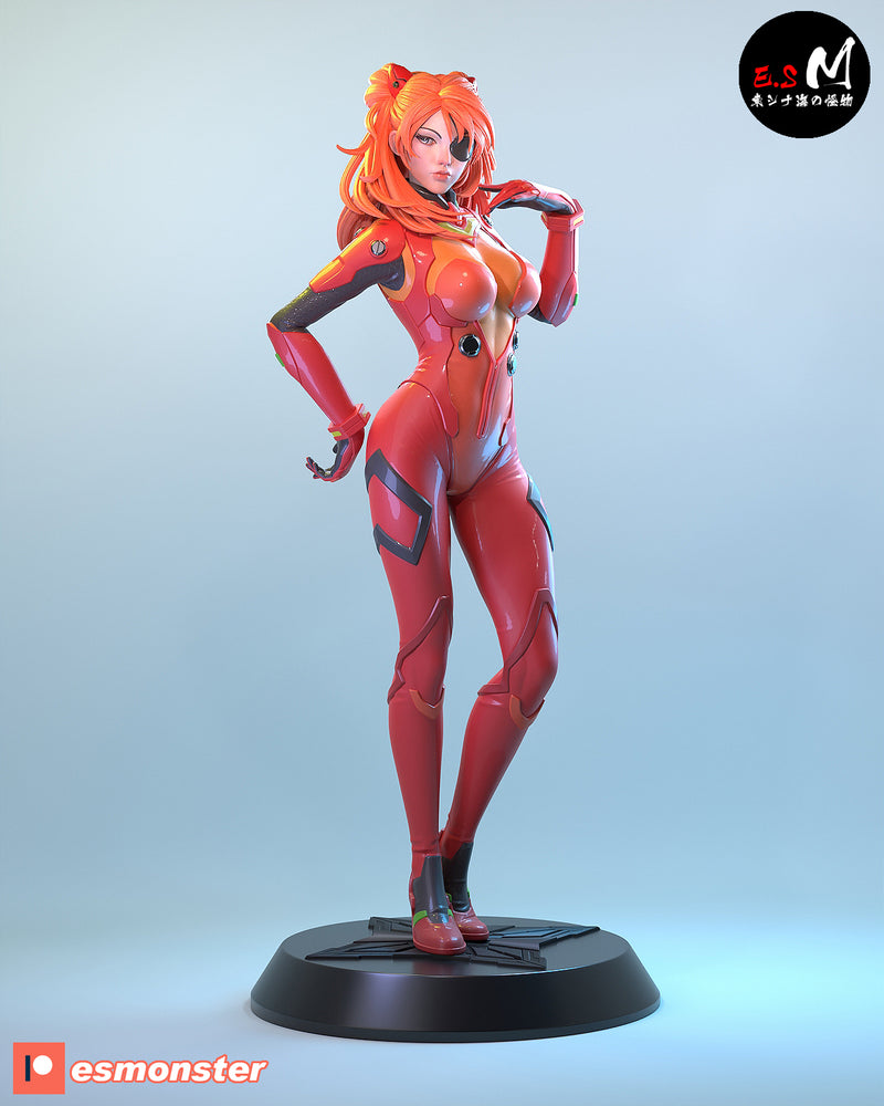 Asuka | Fan Art Statue Scale Model Kit Unpainted | E.S Monster