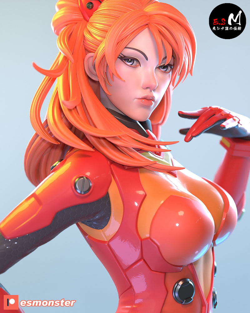 Asuka | Fan Art Statue Scale Model Kit Unpainted | E.S Monster