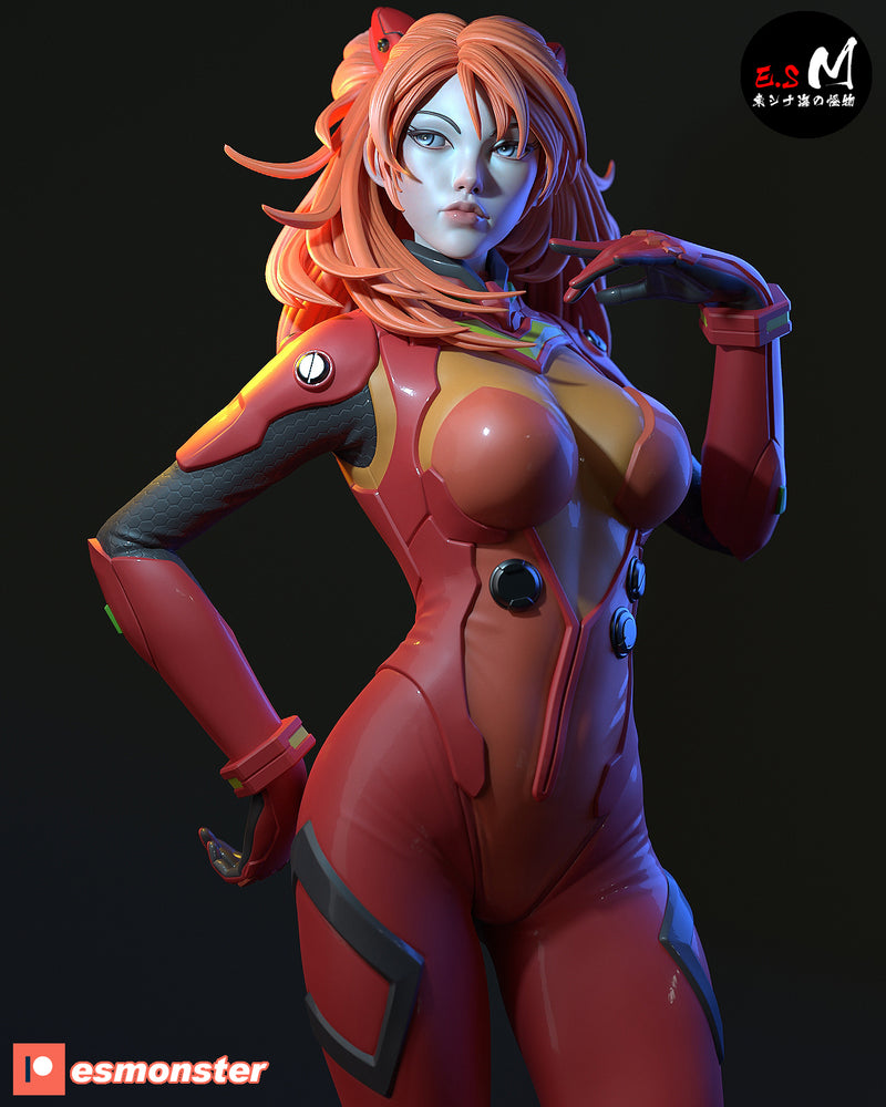 Asuka | Fan Art Statue Scale Model Kit Unpainted | E.S Monster