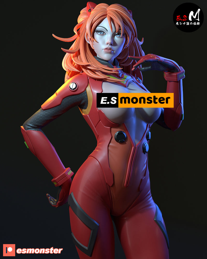 Asuka | Fan Art Statue Scale Model Kit Unpainted | E.S Monster