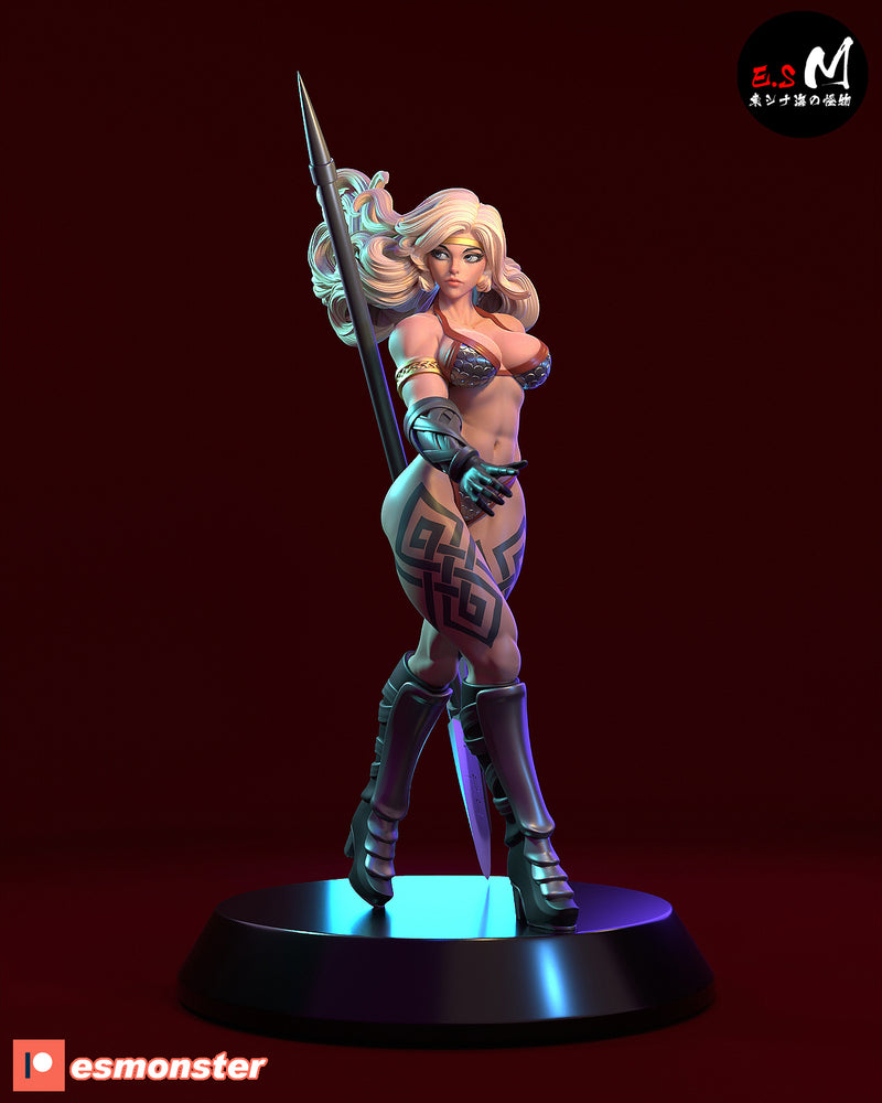 Amazonian | Pin-Up Statue Fan Art Miniature Unpainted | E.S Monster