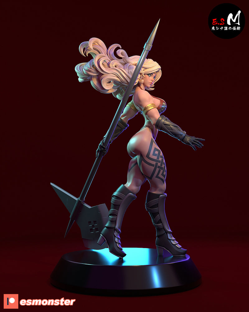 Amazonian | Pin-Up Statue Fan Art Miniature Unpainted | E.S Monster
