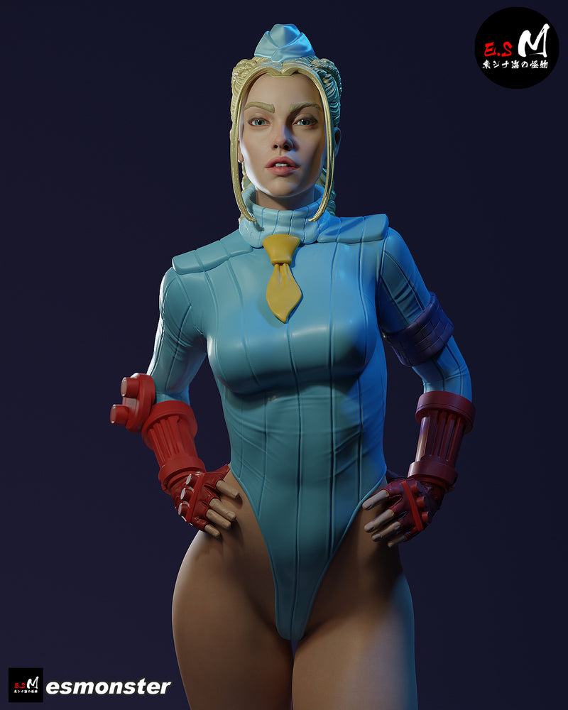 Cammy | Pin-Up Statue Fan Art Miniature Unpainted | E.S Monster