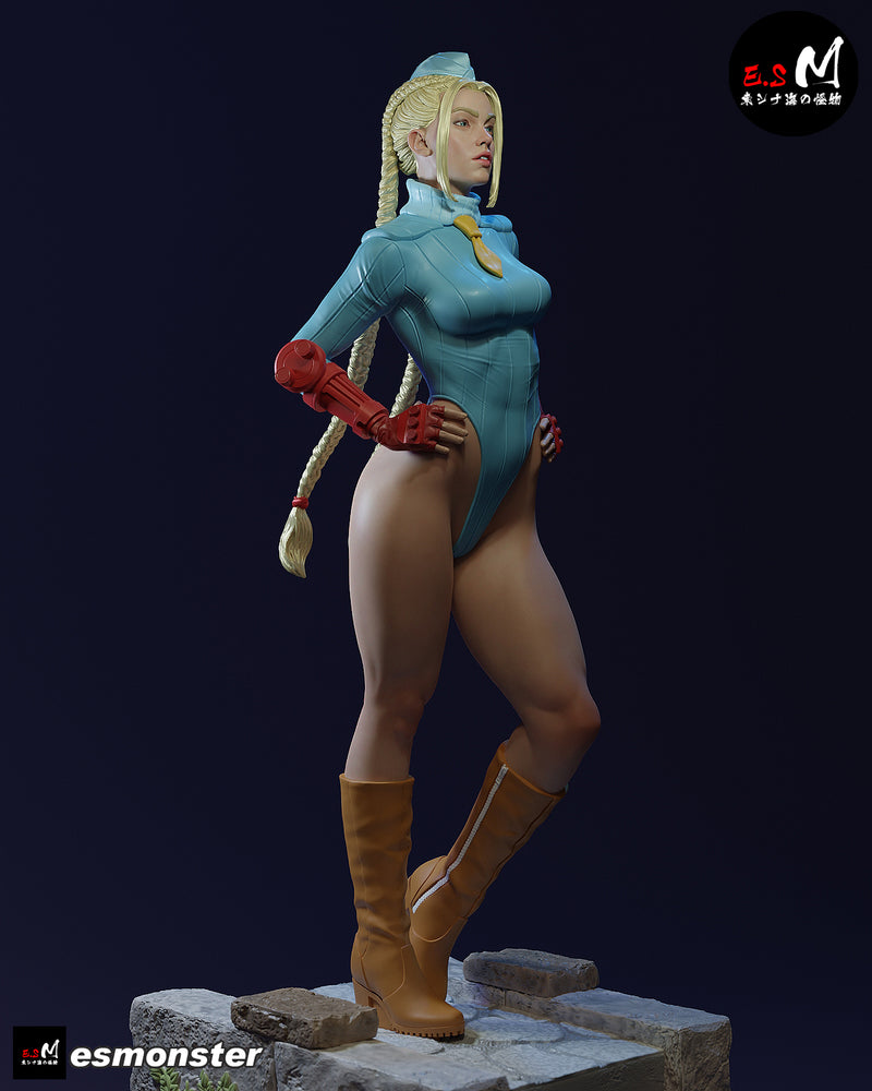 Cammy | Pin-Up Statue Fan Art Miniature Unpainted | E.S Monster